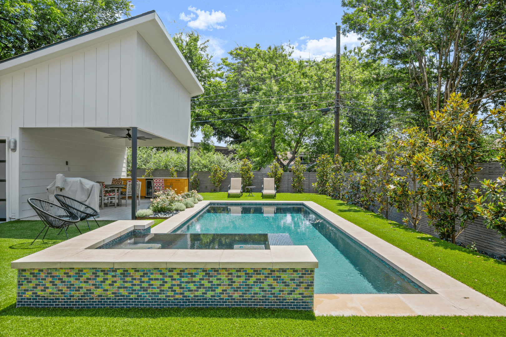 Custom built pool in Austin, Texas. Remodel your backyard and stay cool this summer!